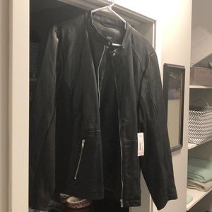 NWT** Plus size faux leather moto jacket